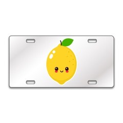 HAPPY LEMON FUNNY Chrome or Black Acrylic License Plate CUSTOM LP0051