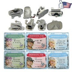 200pcs Dental Orthodontic Buccal Tubes MBT Roth 0.022 1st 2nd Molar Bondable