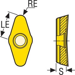 Seco VPGX 220605ER-E10 H25 Carbide Milling Insert, 1/4″ Thick, 1 Piece