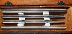 Set of 4 Morse Taper Test Bars in Wooden Box