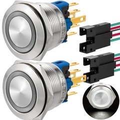 Waterproof Push Button Switch 22mm Momentary 12V Power 1NO 1NC SPDT Stainless…