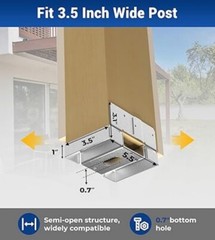 10PCS 4×6 Post Base for Concrete Heavy Duty w/ 1-inch Standoff for Pergola/Patio