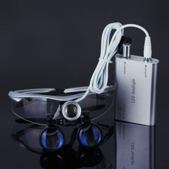 3.5X Dental Surgical Loupes Portable LED Head Light 420mm Medical Glasses Loupe