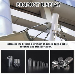 5/32 Inch Aluminum Crimping Loop Sleeve 5/32″ 4MM Cable Ferrules Crimp Loops …