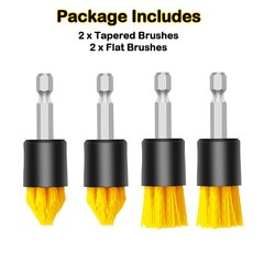 4PCS Drill Brush Attachment Set Power Scrubber For Carpet Tile Grout Cleaning US