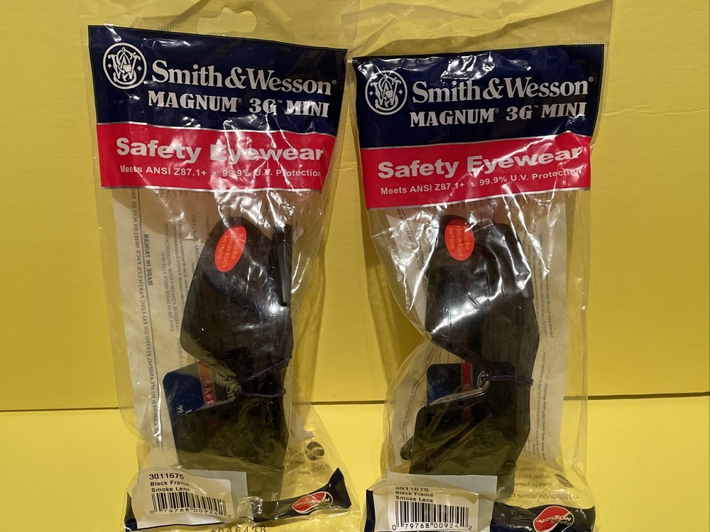 2 Pair Smith And Wesson Mini Eyewear Magnum 3G Safety Glasses