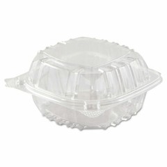100 Pack-C57PST1 Clear 6″ Seal Hinged-Lid Plastic Containers For Food & Takeout