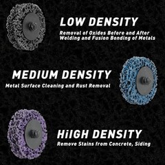 10 Pcs 2″ Black Diamond Sanding Discs Set Quick Change for Rust Paint Removal