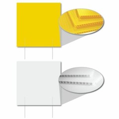 2’x2′ 4mm Corrugated Plastic Blank Yard Signs – Vertical Flutes – Bundle of 25