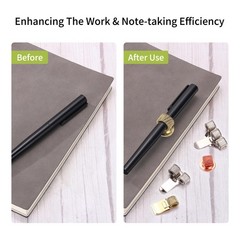 PATIKIL 4Pcs Pen Holder Clips, Metal Clip 1.57 x 0.47 inches, 4 Color