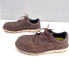 KEEN Utility Mens San Jose Oxford Alum Toe Brown Leather Safety Shoes 11 EE WIDE