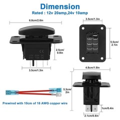 2PCS Up Down Momentary Toggle Switch 12V 24V for RVs and Boats – Easy Install
