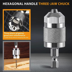 1pc Drill Chuck Adapter Quick Change Hex Shank Converter – NEW