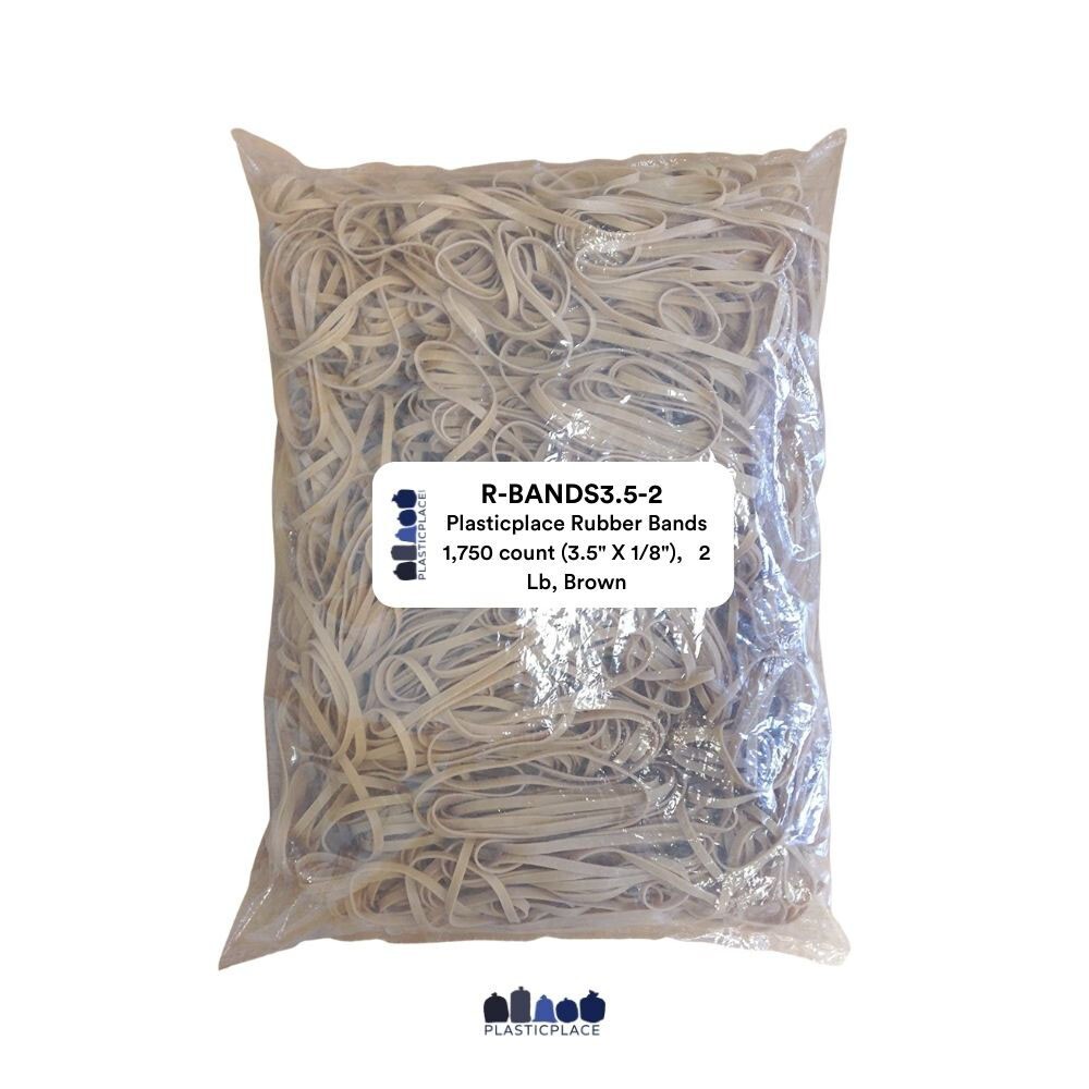 Plasticplace Rubber Bands 2 Lb, Approx 1750 (3.5″ X 1/8″), 32 Ounce