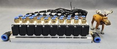 Lot of 10 4V210-08 Pneumatic Solenoid Valves 0.15-0.8MPa 24V on AirTac Manifold