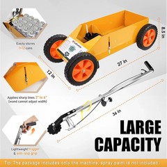 2 in 1 Detachable Parking Lot Striping Machine and Marking Paint Wand for Fas…