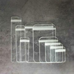 Clear/Frosted/Striped/White Flat Plastic QuickQlick™Storage bags for Craft Items