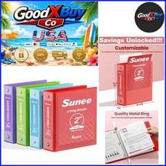 Versatile 2″ Classic 4-Color Binder Pack for Office, School & Home Use