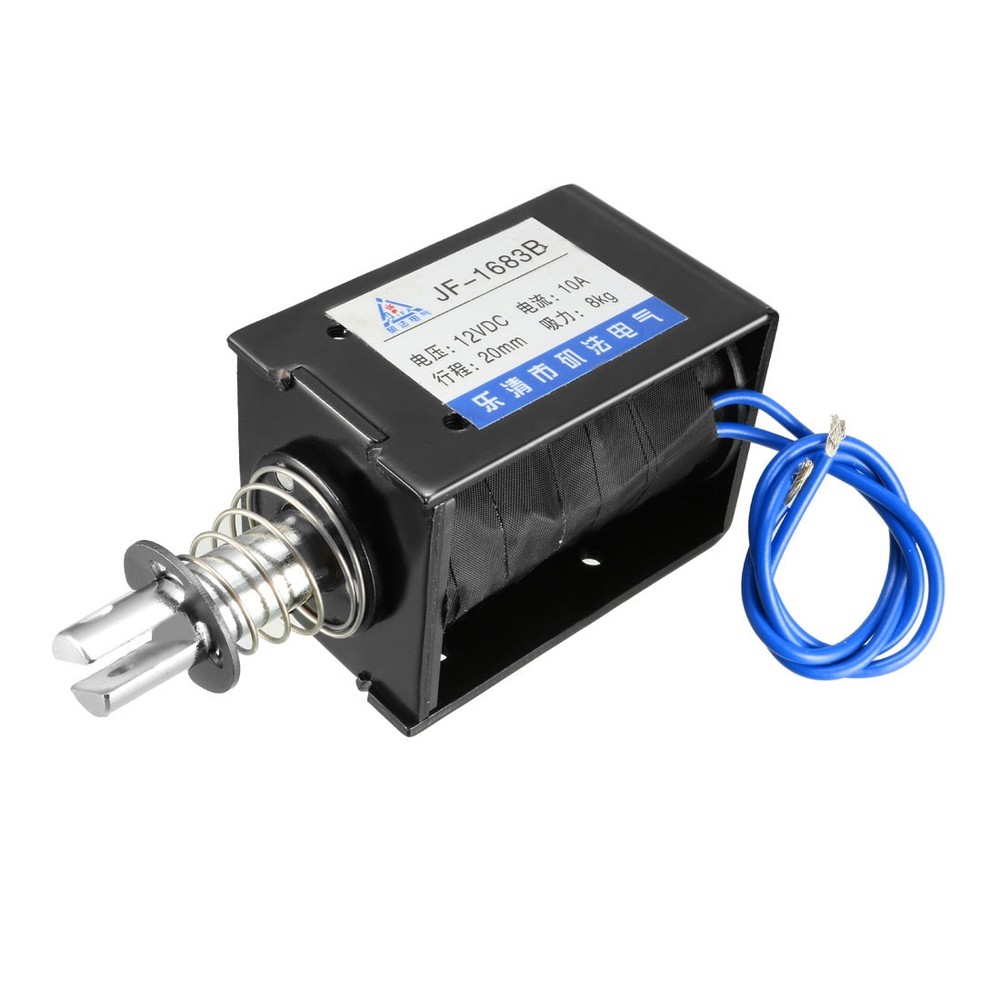DC 12V 10A 120W 8KG 20mm Pull Push Type Linear Motion Solenoid Electromagnet