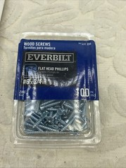 Lot Of 2-items-(100-Pk) Everbilt Phillips Flat Head Wood Screw & Work Knife NIP