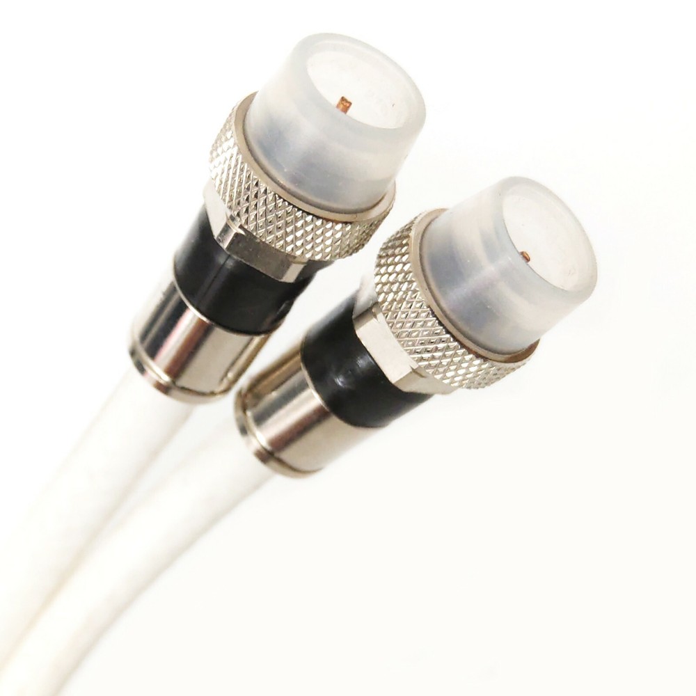 Perfect Vision RG6 Dual Coax Cable 3GHz Solid Copper 18AWG Weather Boot Fittings