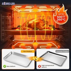 4-Pack Aluminum Baking Sheets | Half & Quarter Sizes, Heavy Duty