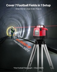 VEVOR 2650ft Rotary Laser Level Kit Self Leveling Red Line 0.06 in/100 ft
