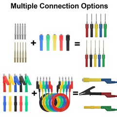 30pcs Automotive Multimeter Test Lead Kit 4mm Banana Plug Alligator Clip Probe