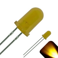 10 x LED 5mm Yellow Gold Diffused Ultra Bright Round Top LEDs Light Car T1 3/4