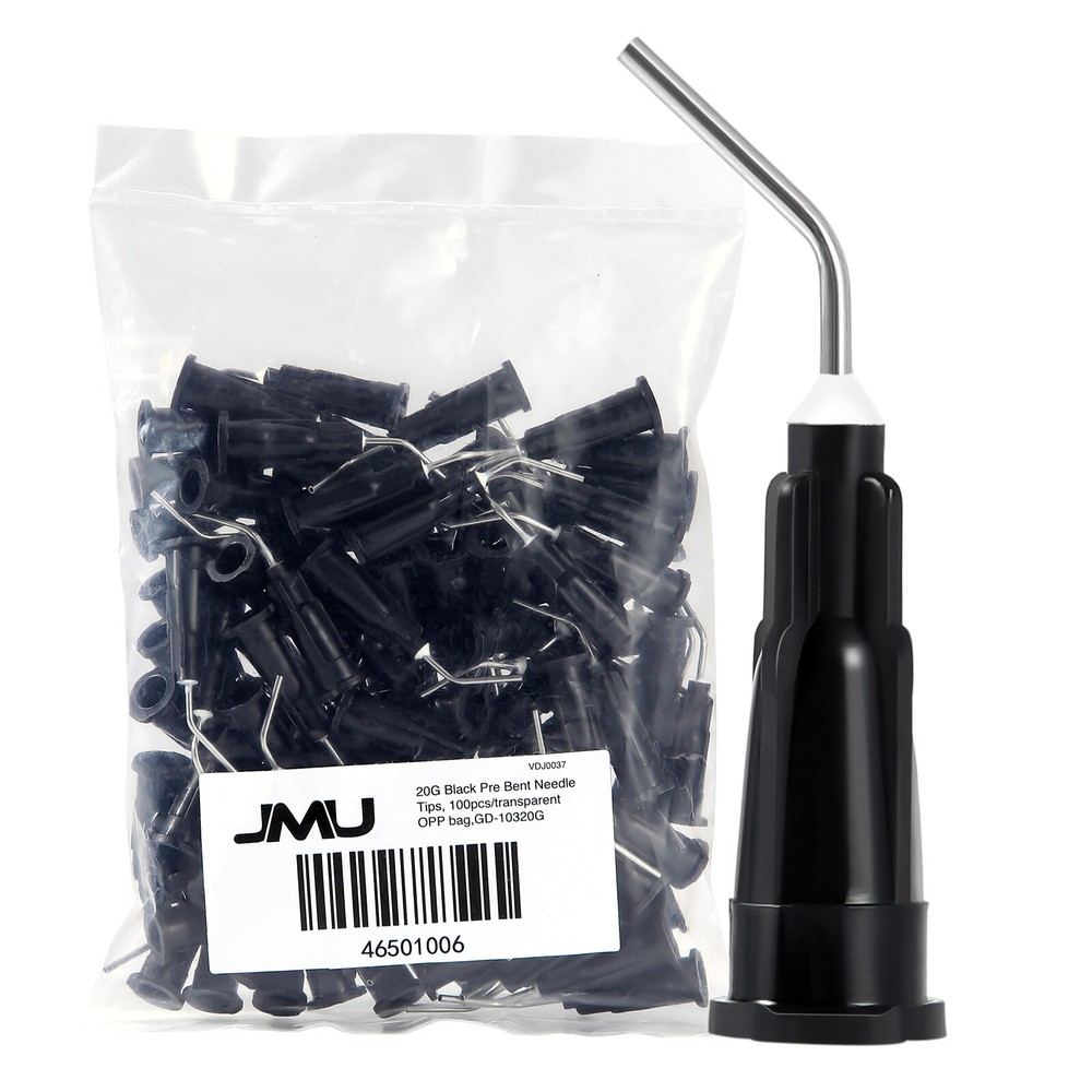 JMU Pre-Bent Applicator Needle Tips 18-25G Dental Pre Bent Needles