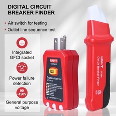 UNI-T UT25A Digital Circuit Breaker Finder with GFCI Outlet Socket Tester LED