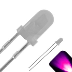 10 x 3mm Round Top Diffused Frosted Milky Lens LED Pink Ultra Bright Lights RC