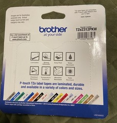 Brother Genuine P-Touch TZe-231 2 Pack Tape (TZE2312PK) Black On White New