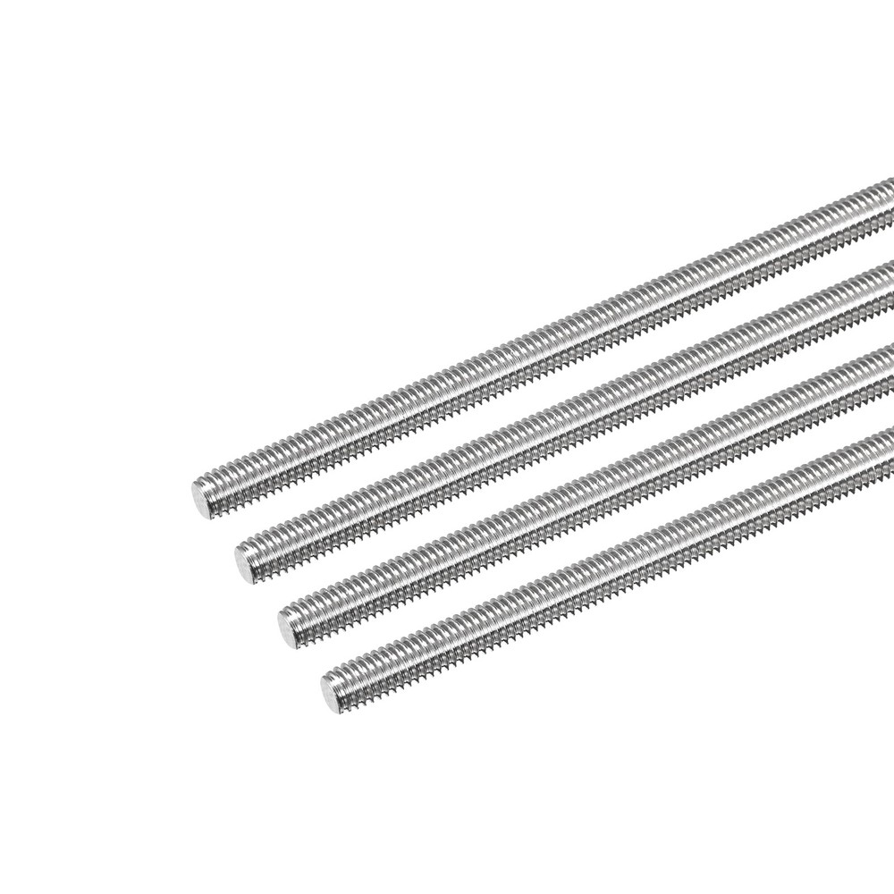 4pcs Fully Threaded Rod M6x350mm 1mm Pitch 304 Stainless Steel Right Hand