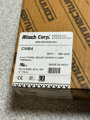 NEW Box of 100 Altech CMB4 Mini Feed-Through Panel Mount Terminal Blocks 35A