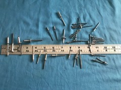 8 Ounces (Over 90 Total) of New Hollow Pop and Cherry Aluminum Rivets
