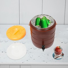 25L/6.6 Gallon Insulated Beverage Dispenser Hot Cold Drink Dispenser w/Faucet