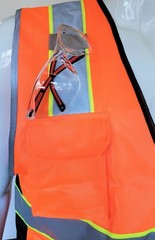FX Three Tone High Visibility Reflective BLACK Safety Vest (Small-4XL)