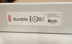OFFICE DEPOT DURABLE VIEW 3-RING BINDER, 3″ ROUND RINGS, WHITE 2 PACK
