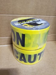 (2 Rolls) 3 in. x 1000 ft. 1.5 mil Caution/Cuidado Standard Barricade Tape