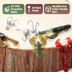 Ned Rig Baits Kit – Soft Plastic Worms & Crawfish for Bass Fishing