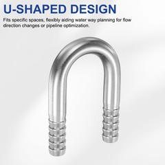 U Shaped Hose Barb Fitting 1/2″ (12mm) OD 304 Stainless Steel U-Joint Connector