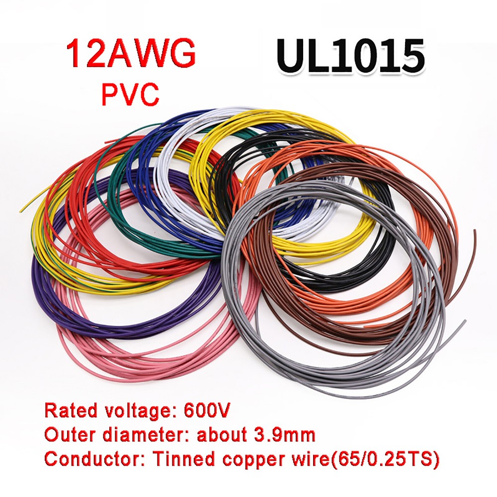 12AWG PVC Electronic Cable Tinned Copper Stranded Wiring 600V High TEMP 105℃
