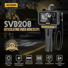 Industrial Endoscope 1080P HD 5” Screen Borescope Inspection Camera Autofocus