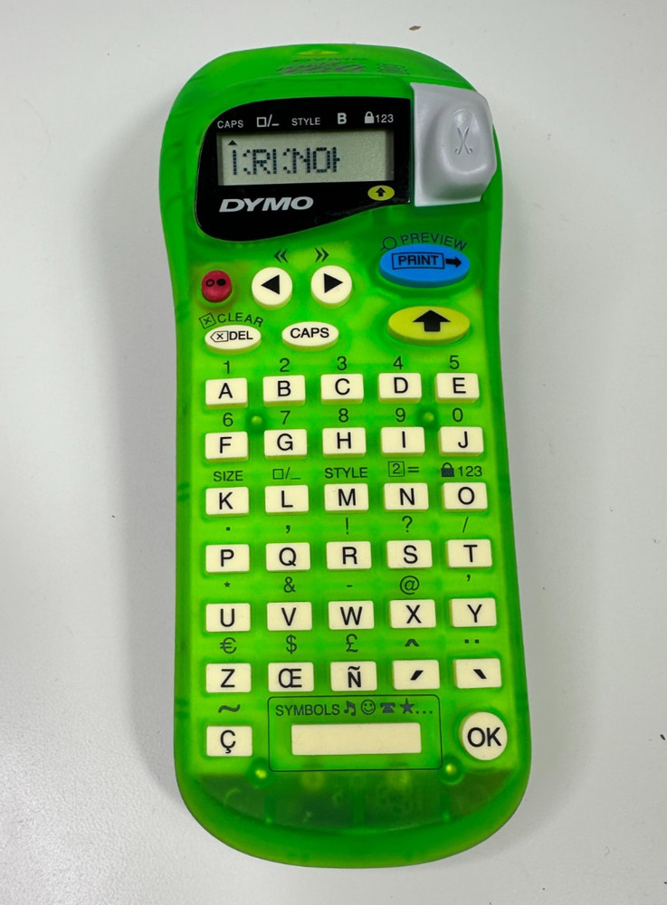 Dymo Letra Tag 2000 Handheld Label Maker Bright Green