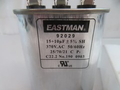 Motor Run Capacitor Oval Dual 15 + 10 Mfd 370 Volt Part 92029