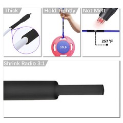 Heat Shrink Tubing Tube Dual Wall 3:1 Marine Adhesive Glue Lined Waterproof Red
