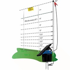 Premier 1 ElectroStop Portable Electric Fence 42″H x 164’L White Sheep Goats