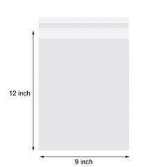 LOOKSGO 100 Count 9×12 Inch Clear Poly Inch, (Pack of 100)