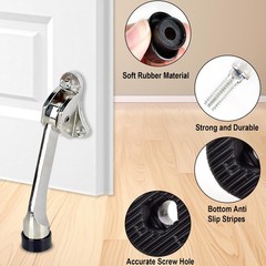 6 Pcs Door Stopper Rubber Tips Replacement Black